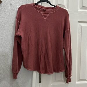 🌺3/$18 Sale Old Navy Waffle-Knit Crewneck Sweater in Rosewood